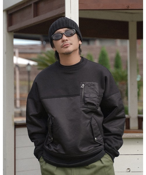 Re:room（リルーム） トレーナー スウェット スウィッチング ツイル