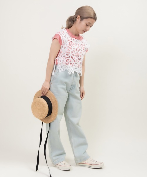 新品タグ付き CHILD WOMAN チャイルドウーマン レースタッカーベスト Dot＆Stripes CHILD WOMAN（ドット＆ストライプス チャイルドウーマン