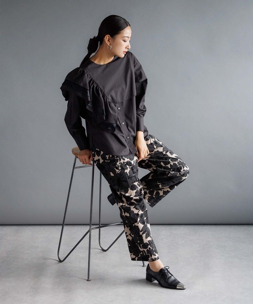 「RAW FUDGE」 イージーパンツ M グリーン レディース_画像6