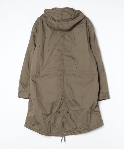 「Alpha Industries」 キルティングモッズコート L グリーン メンズ_画像2