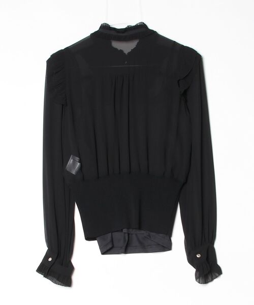 Sov. ブラウス シャツ ギャザーフリルデザインブラウス レディース