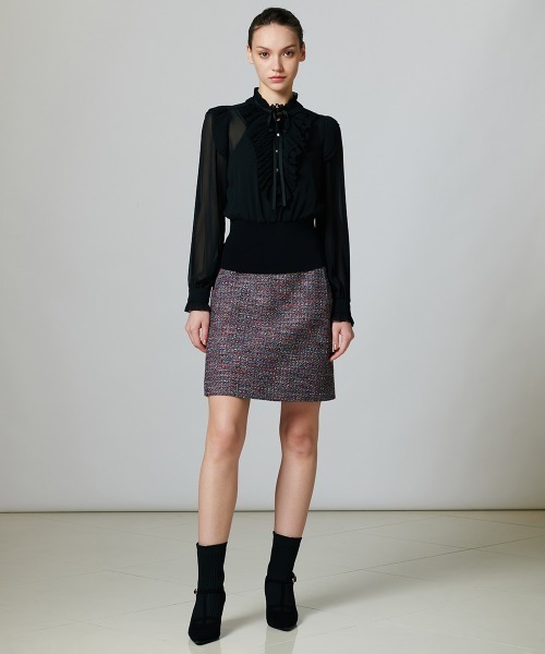 美品✨】 ソブ シフォンブラウス ギャザーフリル トップス ダブスタ