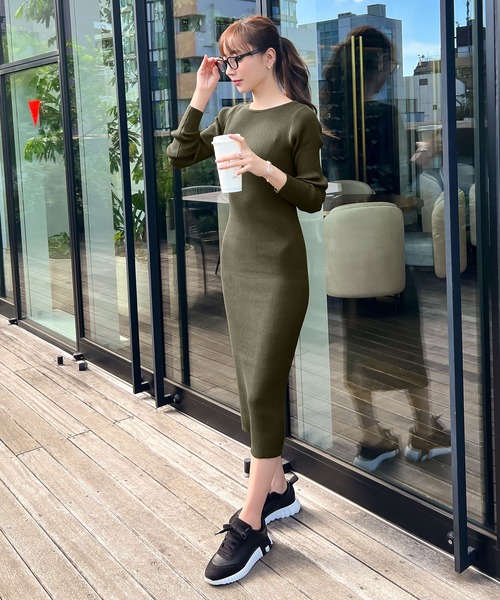 「KOBE LETTUCE」 ニットワンピース M1 ベージュ レディース_画像5