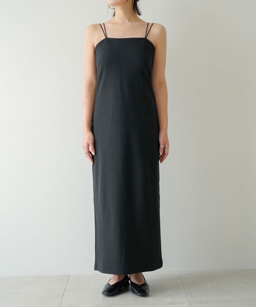 「rectangle」 キャミソールワンピース FREE ブラウン レディース_画像4