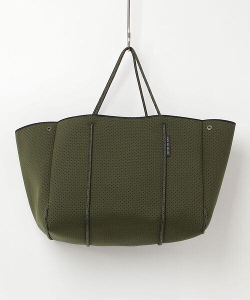 「STATE OF ESCAPE」 ワンポイントトートバッグ - グリーン レディース_画像3