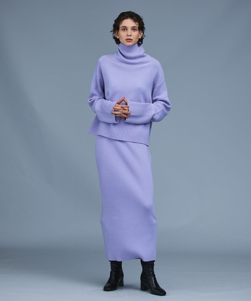 「N.O.R.C by the line」 タートルネックニット S ネイビー レディース_画像4