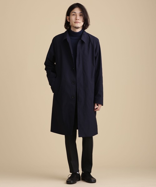 NANO universe（ナノ・ユニバース） ステンカラーコート M ネイビー