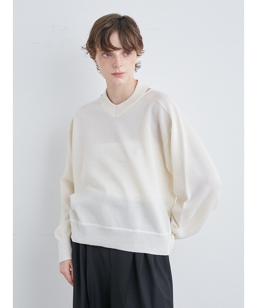 「MIESROHE」 長袖ニット FREE ホワイト レディース_画像5