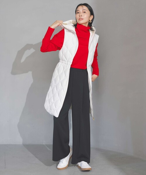 「UNFILO」 タートルネックニット X-LARGE ベージュ レディース_画像8