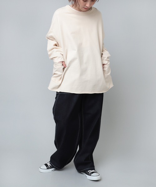 「URCH RNA」 スウェットカットソー MEDIUM ナチュラル レディース_画像4