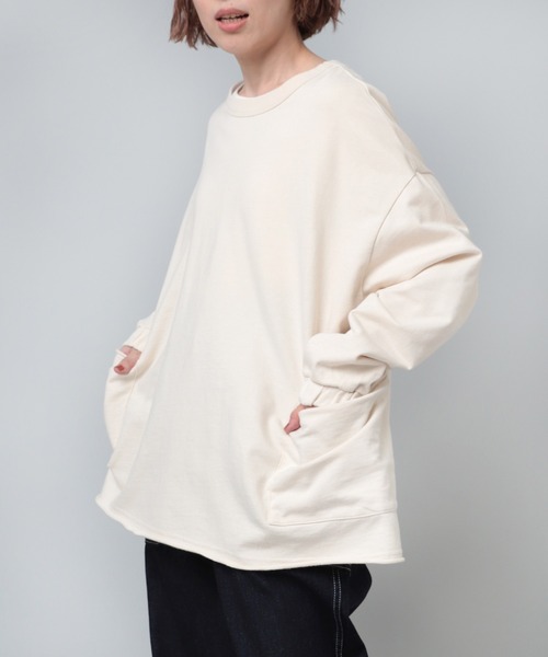 「URCH RNA」 スウェットカットソー MEDIUM ナチュラル レディース_画像7