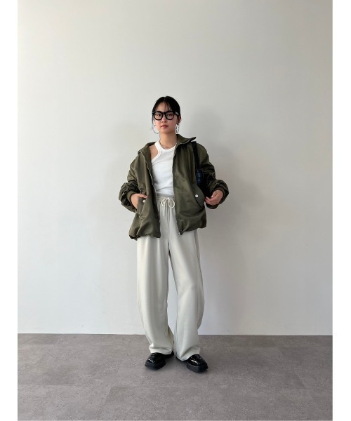 「HANNE」 ジャージパンツ FREE アイボリー レディース_画像8