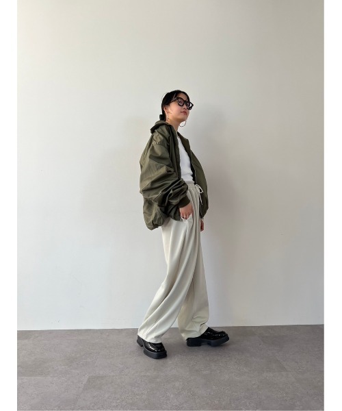 「HANNE」 ジャージパンツ FREE アイボリー レディース_画像9