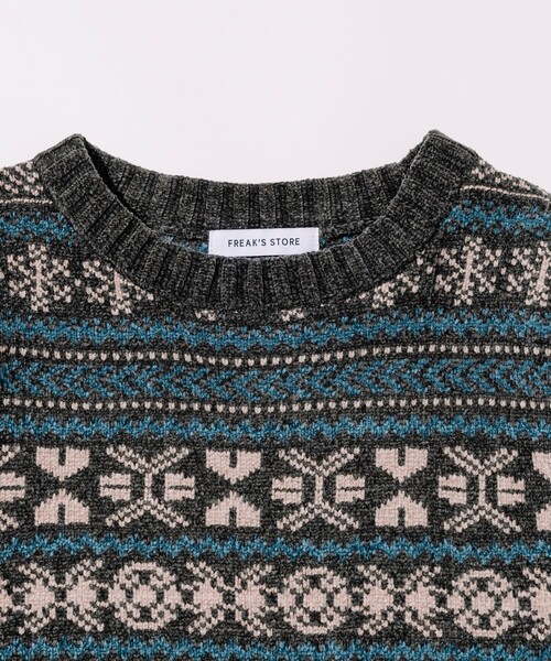 「FREAK'S STORE」 長袖ニット MEDIUM ブラウン メンズ_画像4