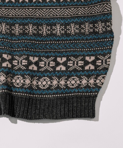 「FREAK'S STORE」 長袖ニット MEDIUM ブラウン メンズ_画像8