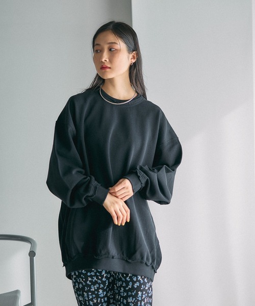 LEPSIM（レプシィム） トレーナー スウェット BIG裏毛長袖チュニック