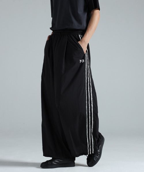ワイドパンツ パンツ Y-3 RAW EDGE 3 STRIPES WIDE PANTS メンズ レディースの画像