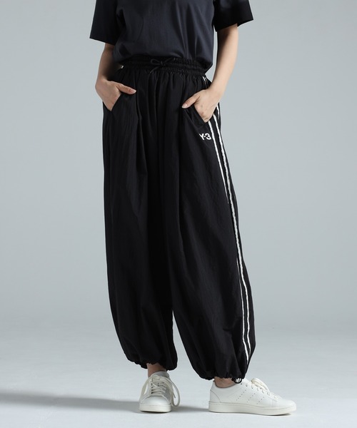 Y-3 パンツ RAW EDGE 3 STRIPES WIDE PANTS メンズ レディース