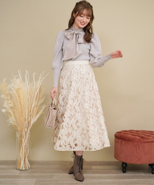 「NOELA」 ロングスカート S ベージュ レディース_画像2