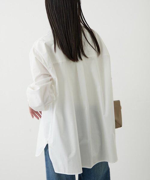 新品　ラウンジドレス　刺繍ウールシャツ　ホワイト ロゴ刺繍シャツ | LOUNGEDRESS(ラウンジドレス)レディース | PAL