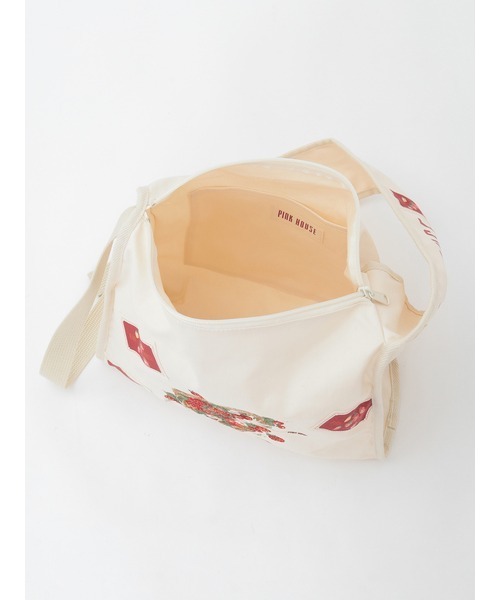 PINK HOUSE（ピンクハウス） ショルダーバッグ バッグ 苺リース刺繍