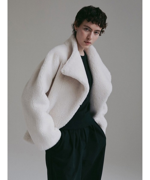 「HER.」 コート フリー ホワイト レディース_画像4