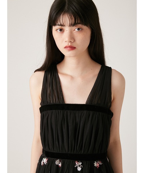 「LILY BROWN」 キャミソールワンピース 1 グレー レディースの画像