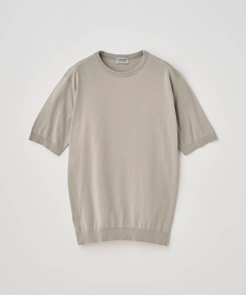 セーター ニット 半袖コットンニットＴシャツ メンズの画像