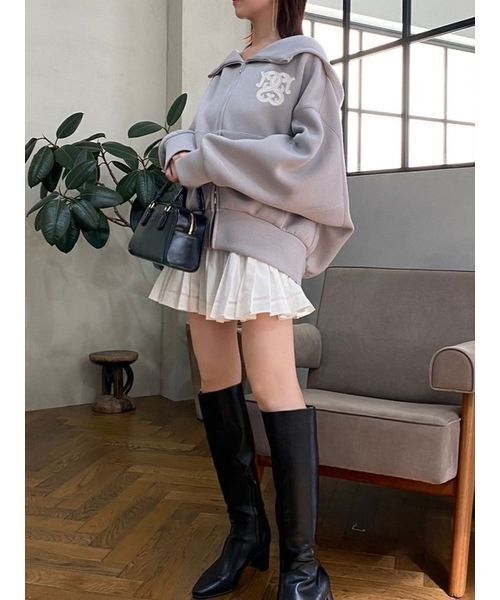 SNIDEL（スナイデル） ジップアップパーカー F グレー レディース