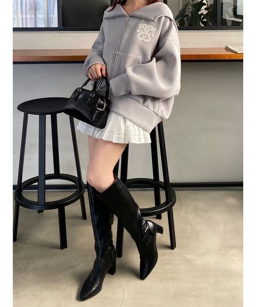 SNIDEL（スナイデル） ジップアップパーカー F グレー レディース