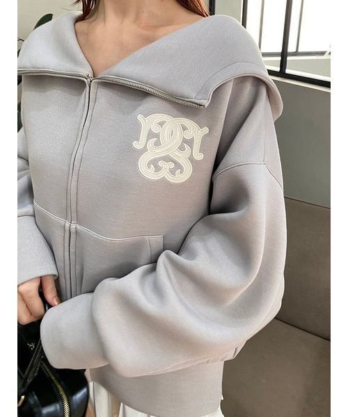 SNIDEL（スナイデル） ジップアップパーカー F グレー レディース