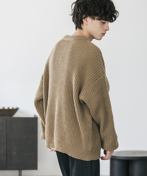 「Rocky Monroe」 長袖ニット X-LARGE ワイン メンズ_画像2