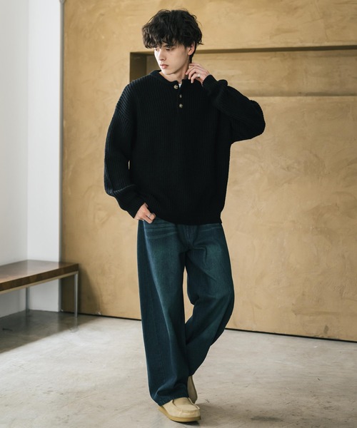 「Rocky Monroe」 長袖ニット X-LARGE ワイン メンズ_画像6