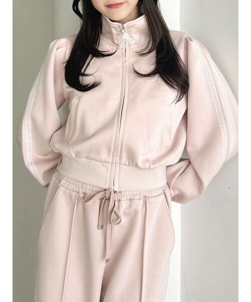 【≠ME 谷崎早耶コラボ】 レーススウェットセットアップ（完売品）dazzlin dazzlin（ダズリン） トレーナー スウェット 「≠ME 谷崎早耶コラボ