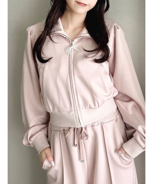 【≠ME 谷崎早耶コラボ】 レーススウェットセットアップ（完売品）dazzlin dazzlin（ダズリン） トレーナー スウェット 「≠ME 谷崎早耶コラボ