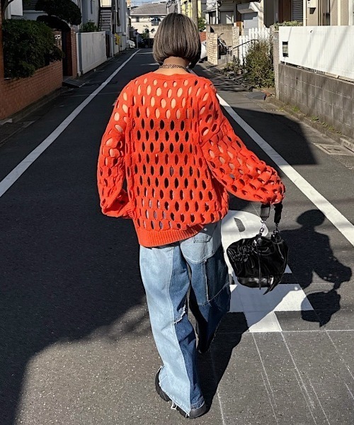 「PAGEBOY」 長袖ニット FREE オフホワイト レディース_画像3