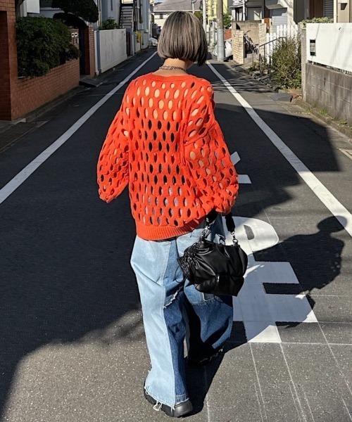 「PAGEBOY」 長袖ニット FREE オフホワイト レディース_画像5