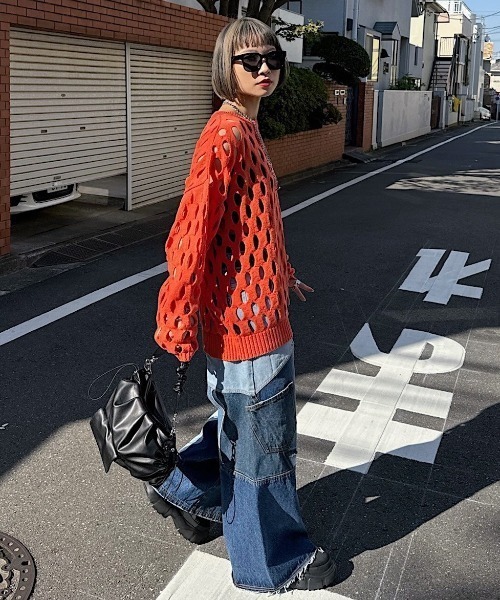 「PAGEBOY」 長袖ニット FREE オフホワイト レディース_画像7