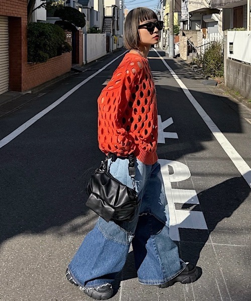 「PAGEBOY」 長袖ニット FREE オフホワイト レディース_画像8