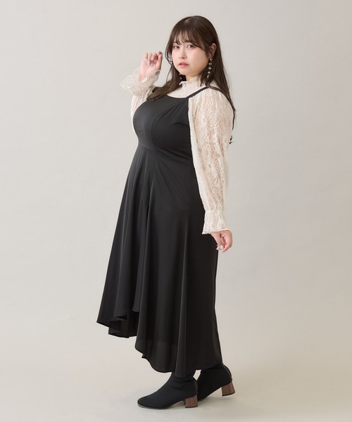 「Louiosy」 キャミソールワンピース 3L ブラック系その他 レディース_画像8