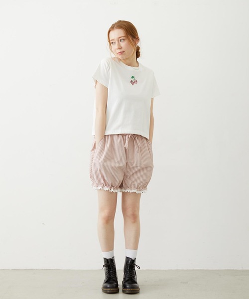 MILKFED.（ミルクフェド） パンツ STRIPED SHORTS レディース メンズ