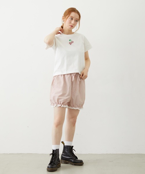 MILKFED.（ミルクフェド） パンツ STRIPED SHORTS レディース メンズ