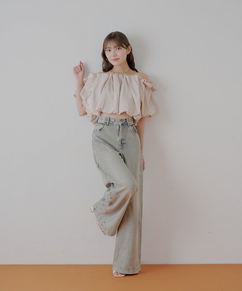 「Chico」 デニムパンツ SMALL ブラウン系その他 レディース_画像4