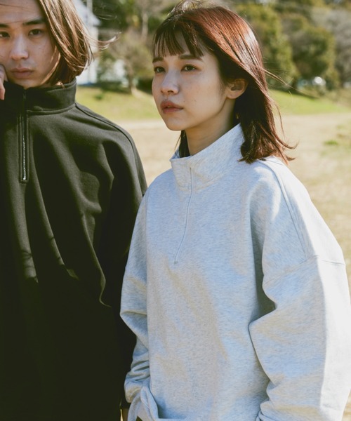 「flaner」 スウェットカットソー MEDIUM グレー レディース_画像5