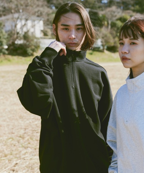 「flaner」 スウェットカットソー MEDIUM グレー レディース_画像7