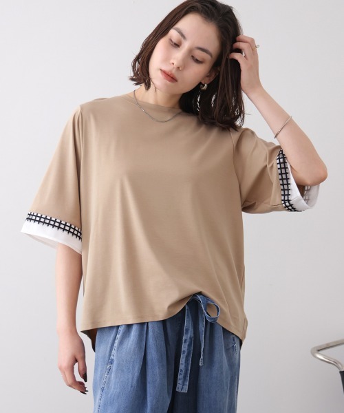 Bou Jeloud（ブージュルード） tシャツ 袖レースカットソー レディース