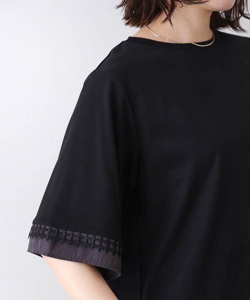 Bou Jeloud（ブージュルード） tシャツ 袖レースカットソー レディース