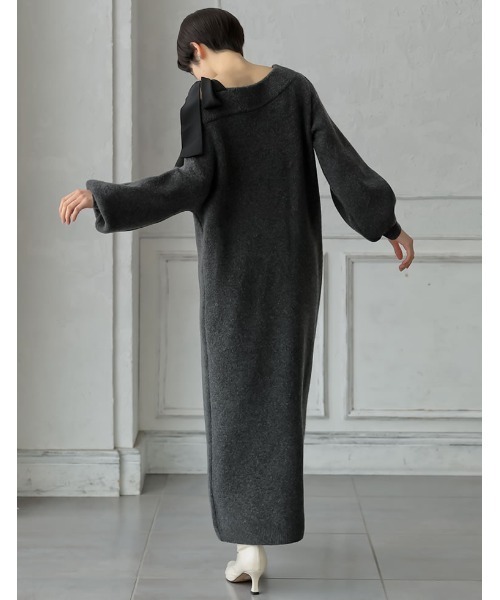 「MEISM」 ニットワンピース LARGE ブラック レディース_画像4