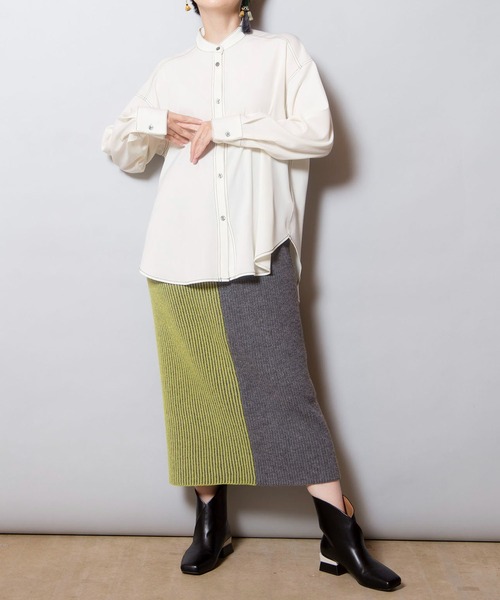 「OSMOSIS」 長袖ブラウス ONE SIZE ブラック レディース_画像9