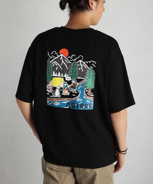 GERRY(ジェリー) tシャツ 接触冷感 とろみポンチ バックプリント GERRY(ジェリー) tシャツ 接触冷感 とろみポンチ バックプリント